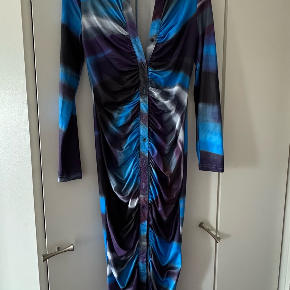 SHEIN Multicolor Ruched Dress - Picture 2 of 3